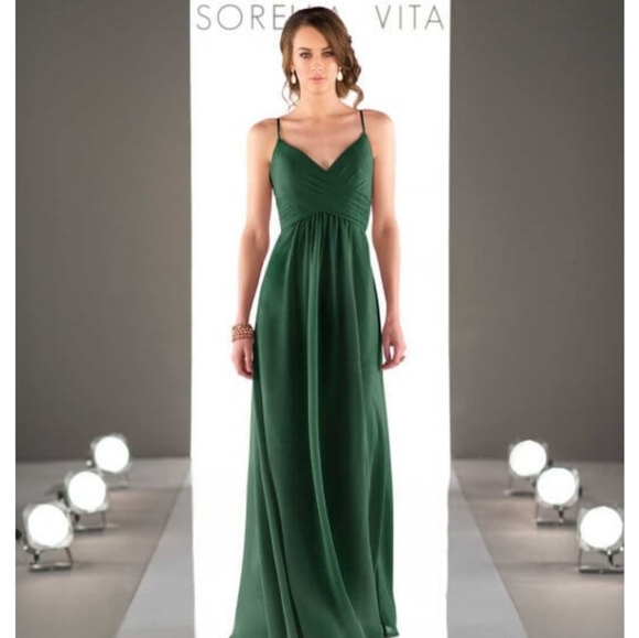 CHIFFON SPAGHETTI STRAP BRIDESMAID - Picture 4 of 4